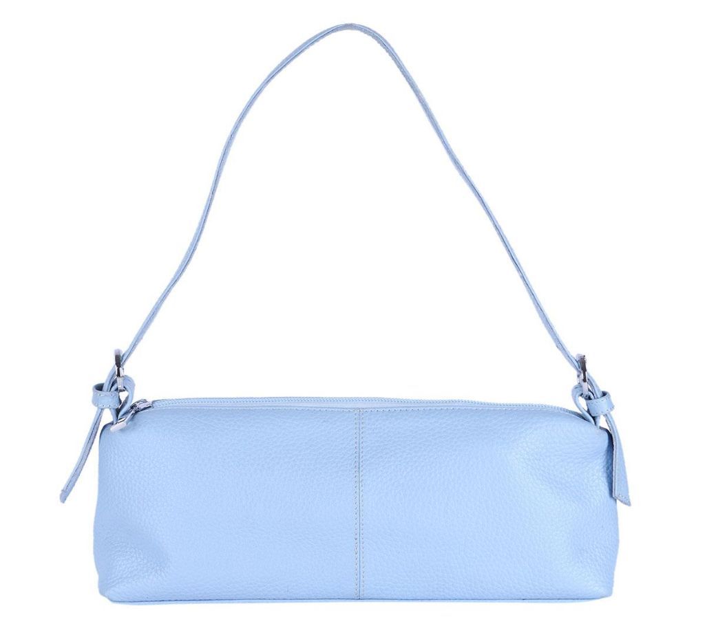 Leather Shoulder Bag For Women - Sky Blue