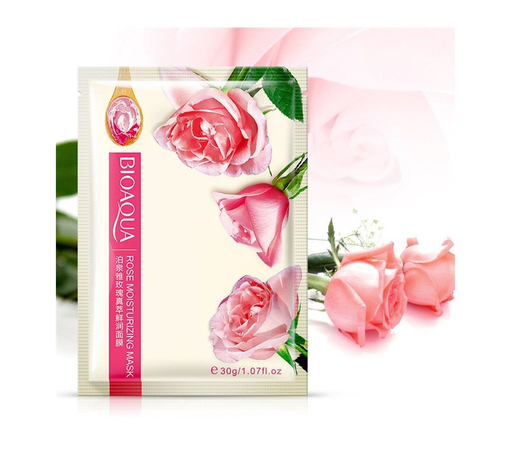 Bioaqua Rose Moisturizing Nourishing Facial Mask Sheet - 30ml China