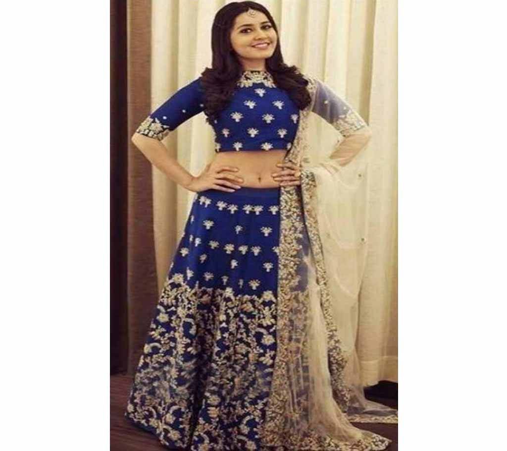 Semi Stitched Georgette Lehenga Suit - Copy