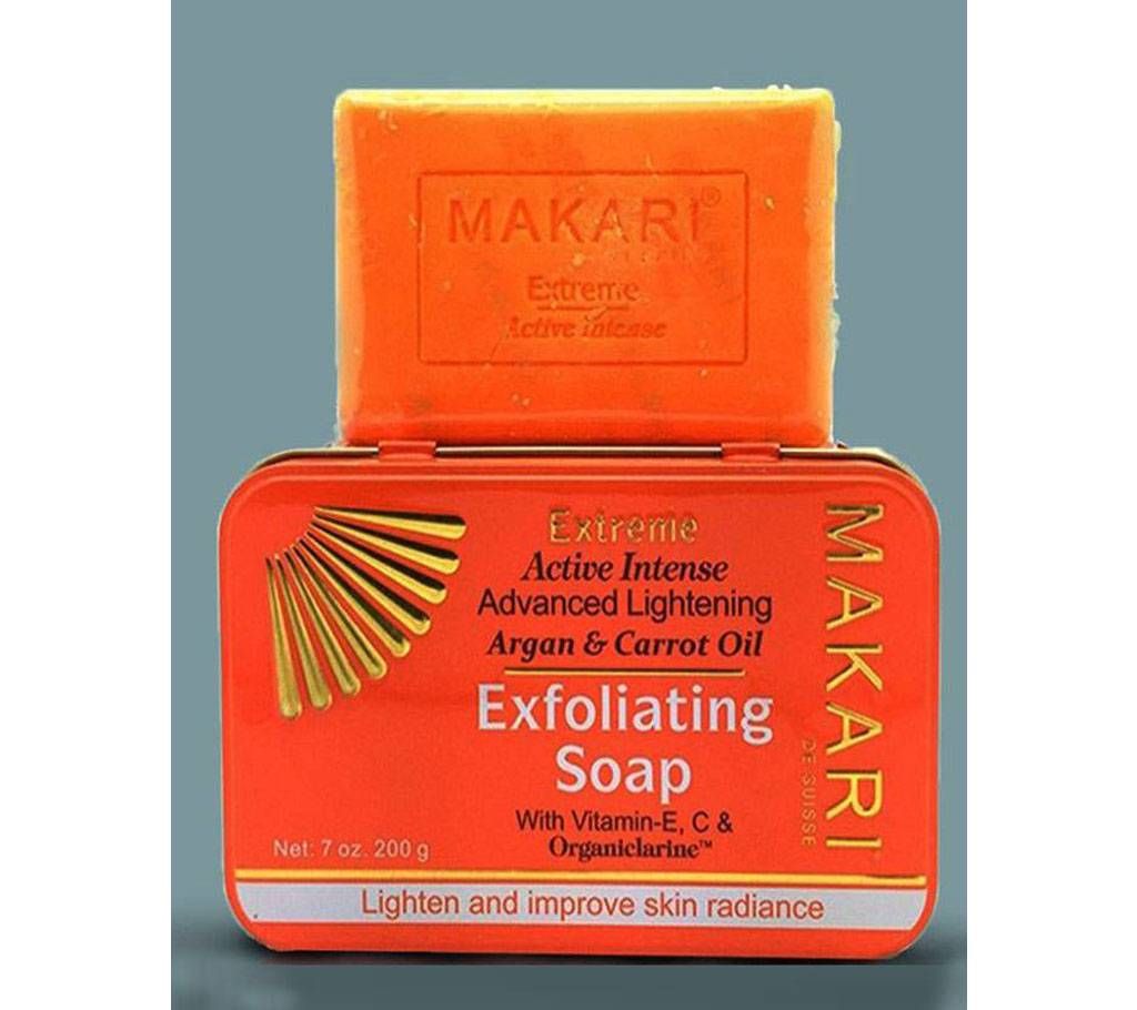 MAKARI EXFOLIATION SOAP with  Vitamin-E, C & Organiclarine 207ml - France