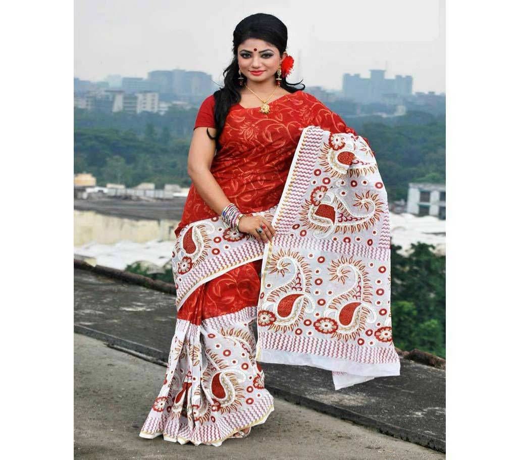Coton With Block Printed