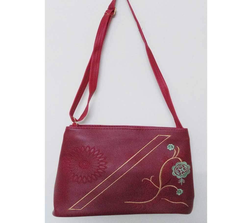 China Leather Cross body Ladies Purse With Long Belt 