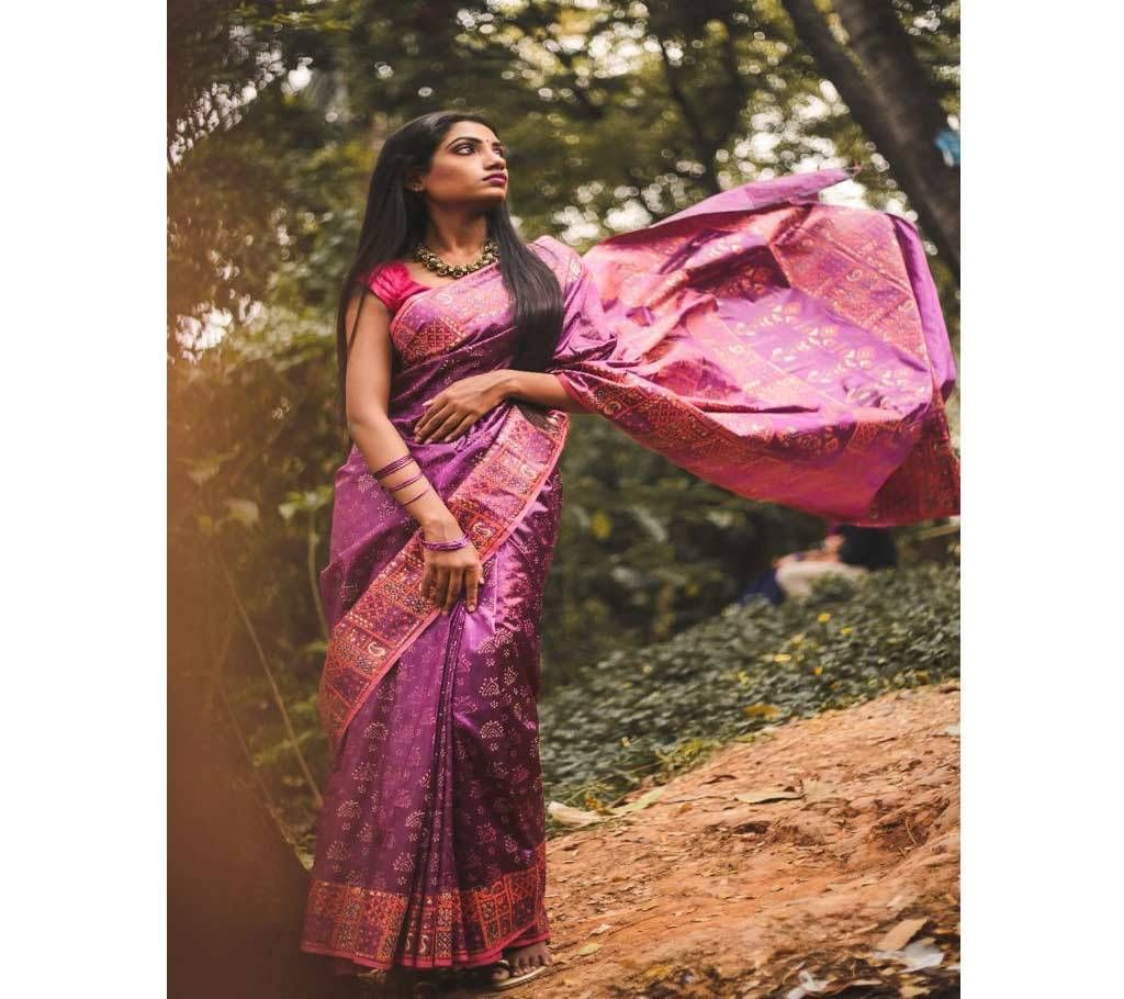 Moyurkonthi Rajshahi Silk Sharee (Purple)