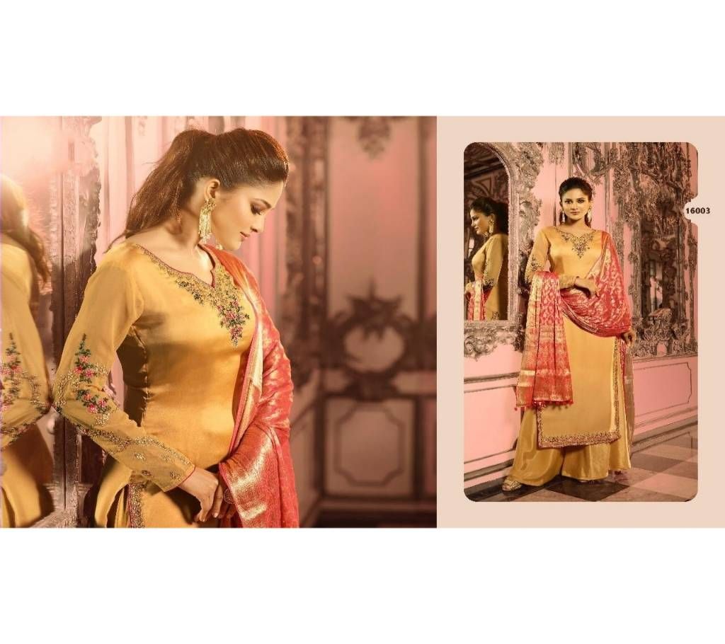 Indian unstitched gorgette three-piece 