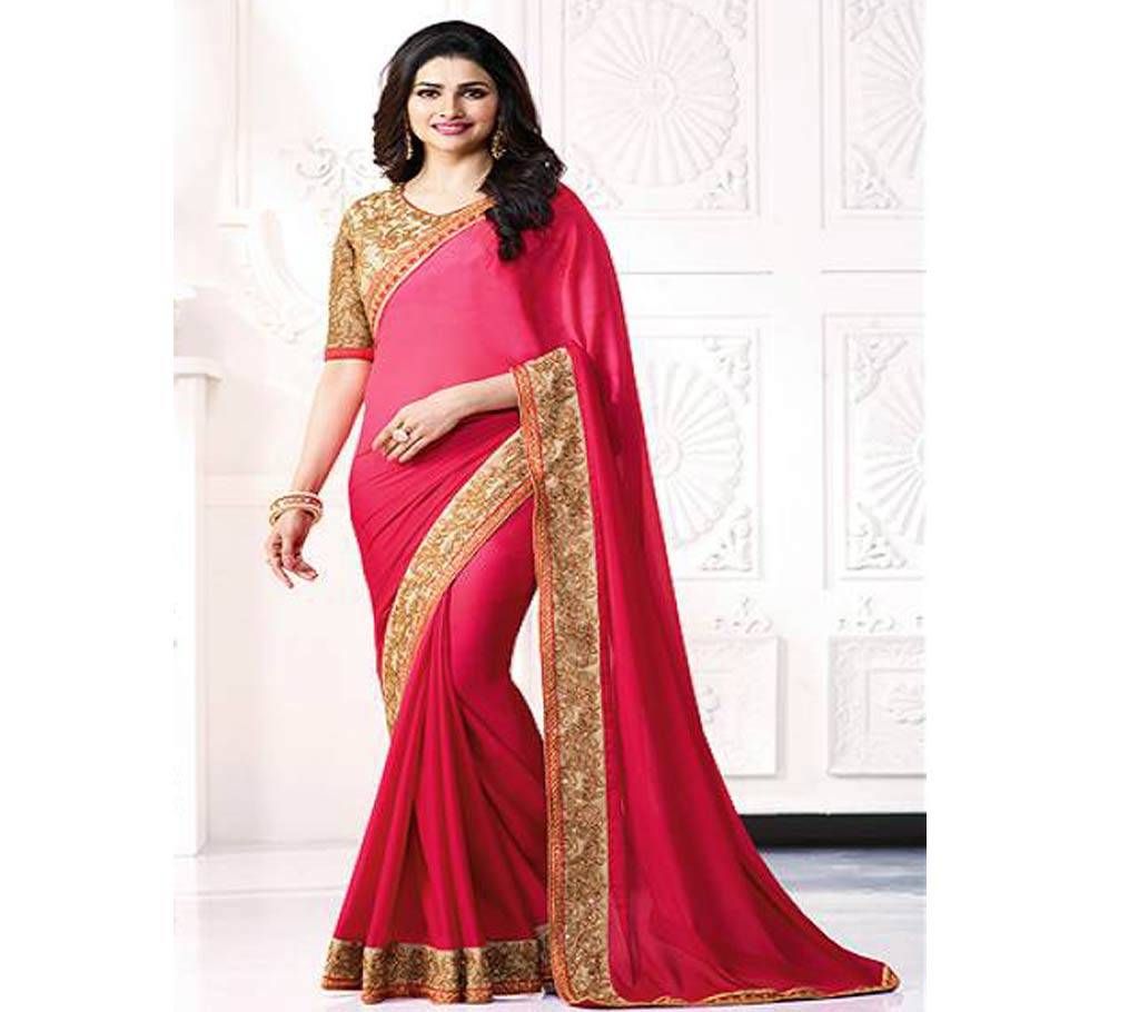 Vinay Fashion Designer Party wear Pink Shaded Georgette Saree 