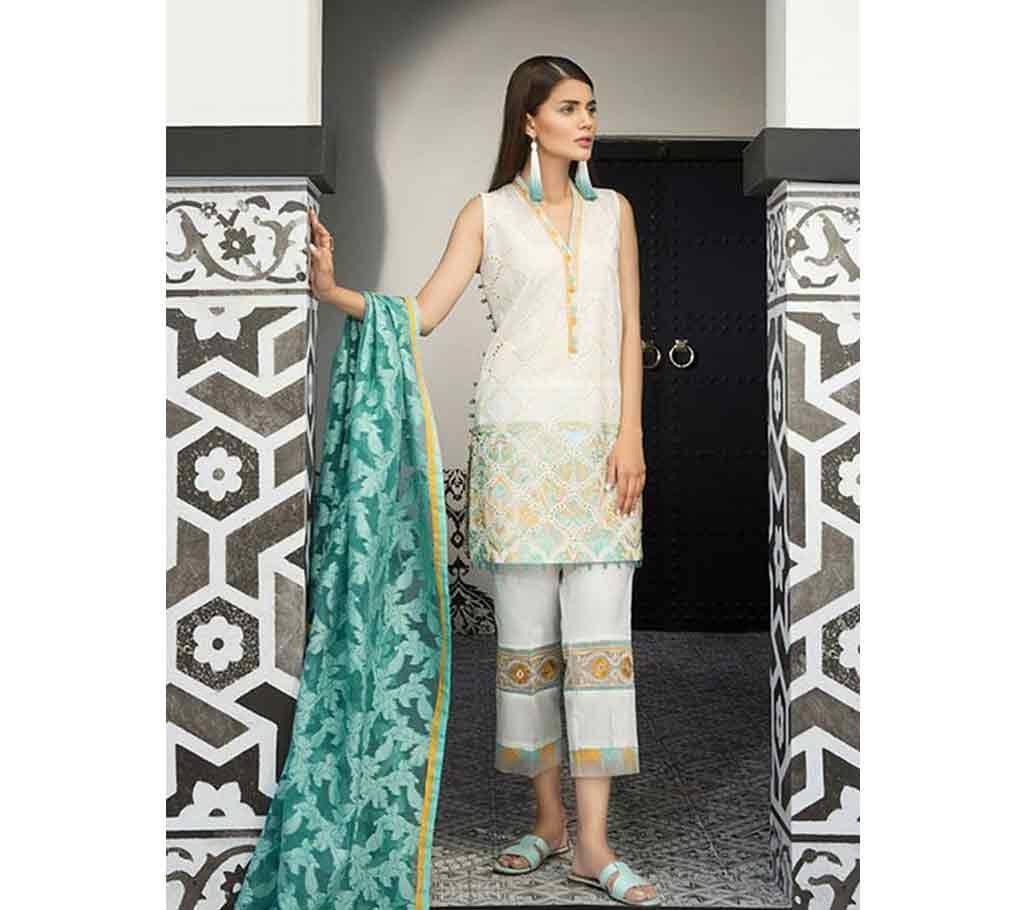 Cyra Fashion Mahgul Vol 1 Luxury Lawn - 10002 - Cream - AS