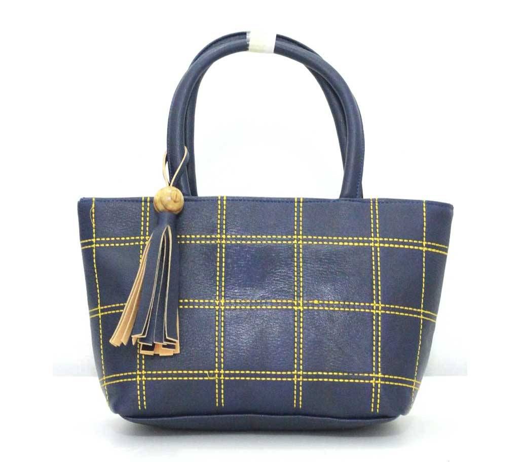 Artificial leather striped hangbag