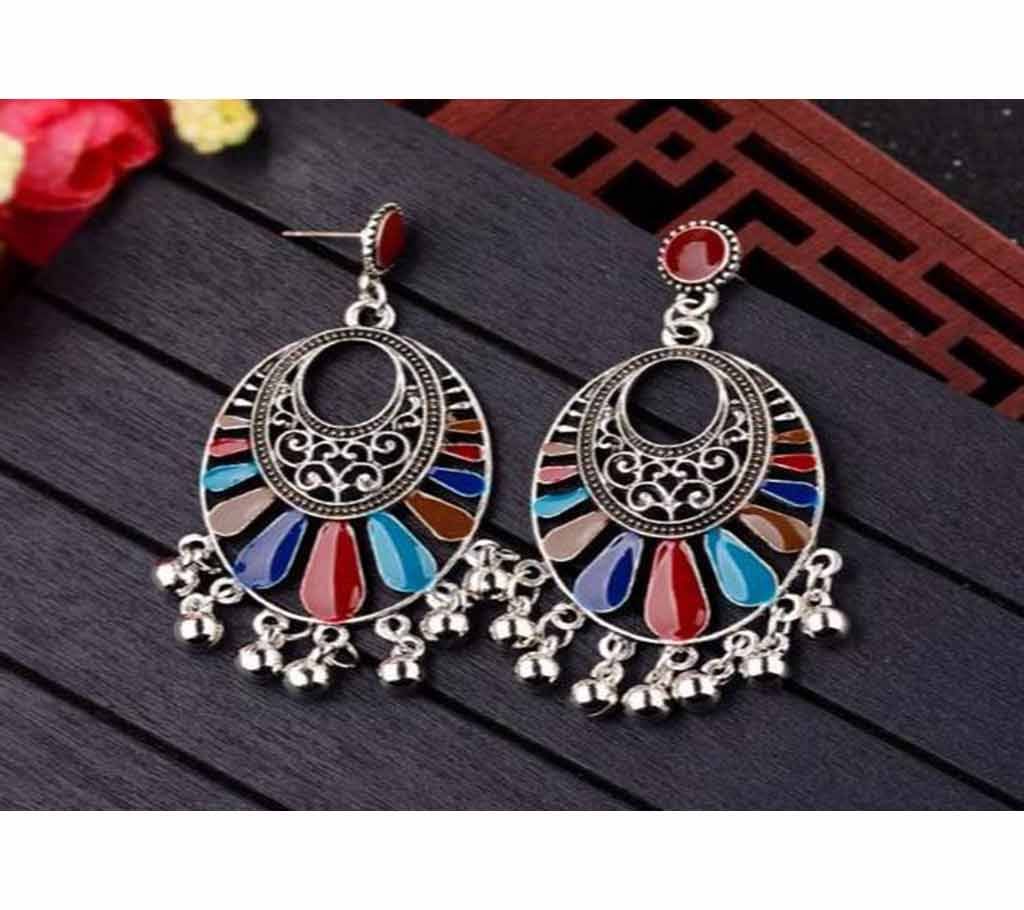 Vintage Ethnic Small Bell Tassel Drop For Women