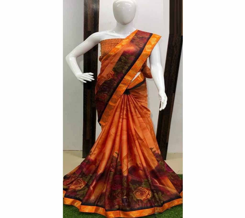 Beautiful Saree  Orange with Orange Par