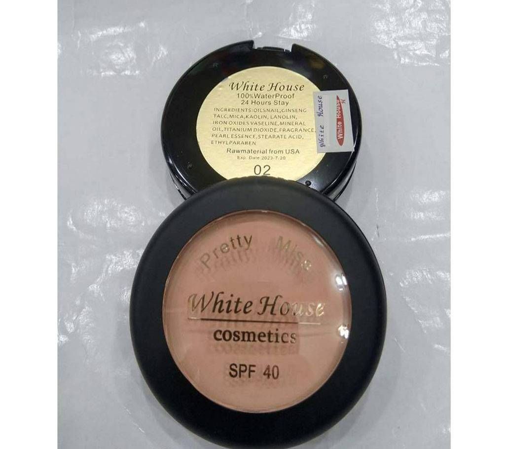White house 100% waterproof 24H stay matte face powder no 02 0.13 gm USA