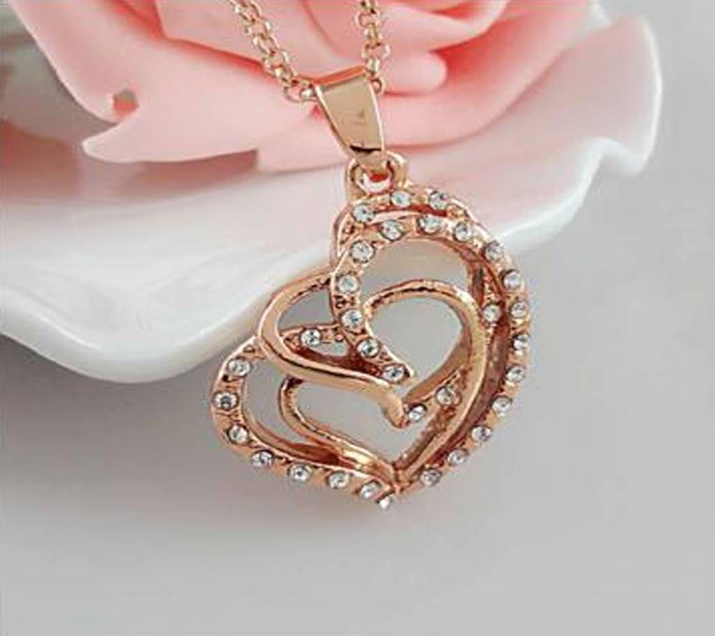 Imitation Rose Gold Pendant Necklace