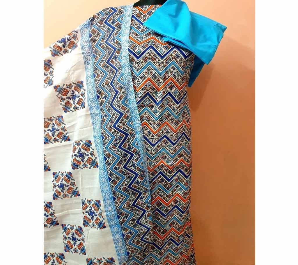 Screen Printed Organdy Cotton 3pcs 04 - Multicolor - RTC