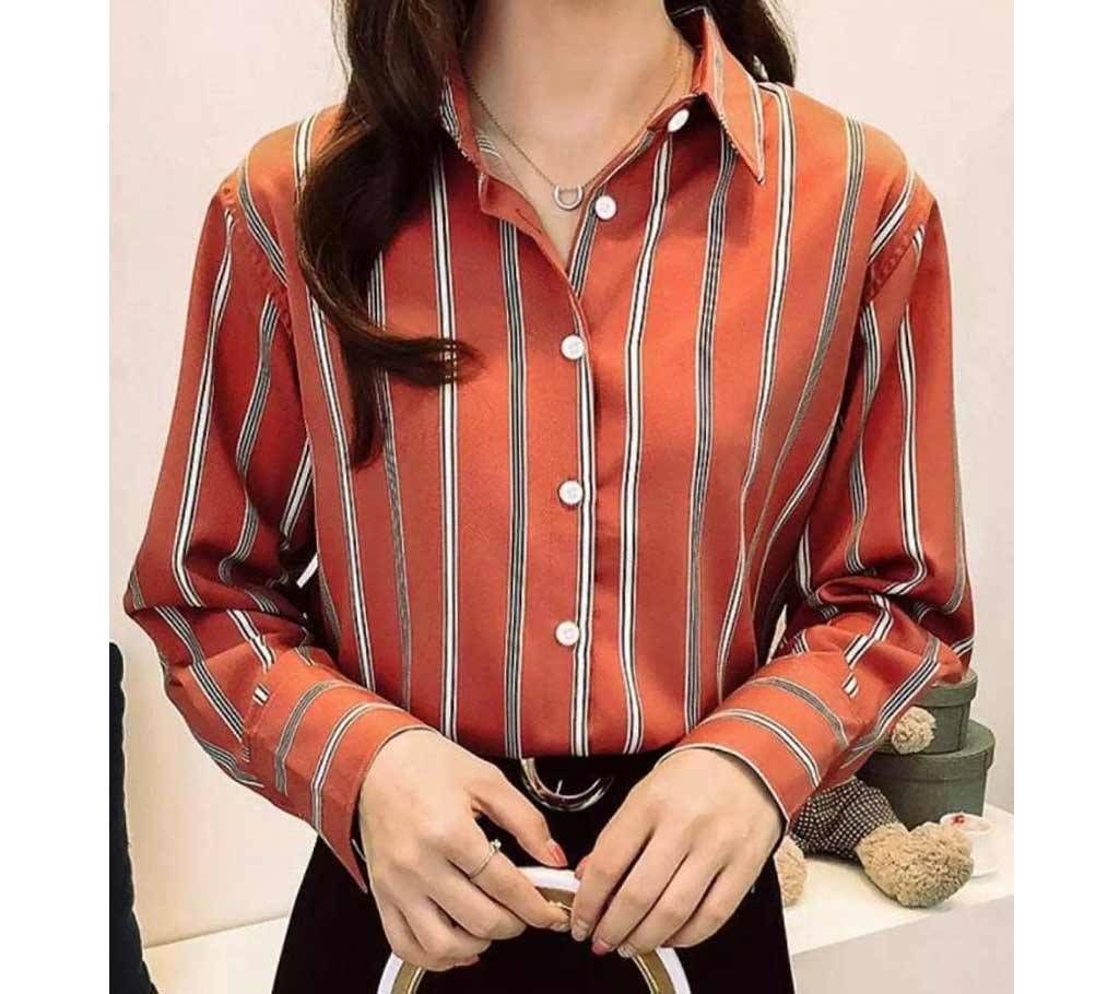House of Amenities Women's Loose Casual Stripes Shirt