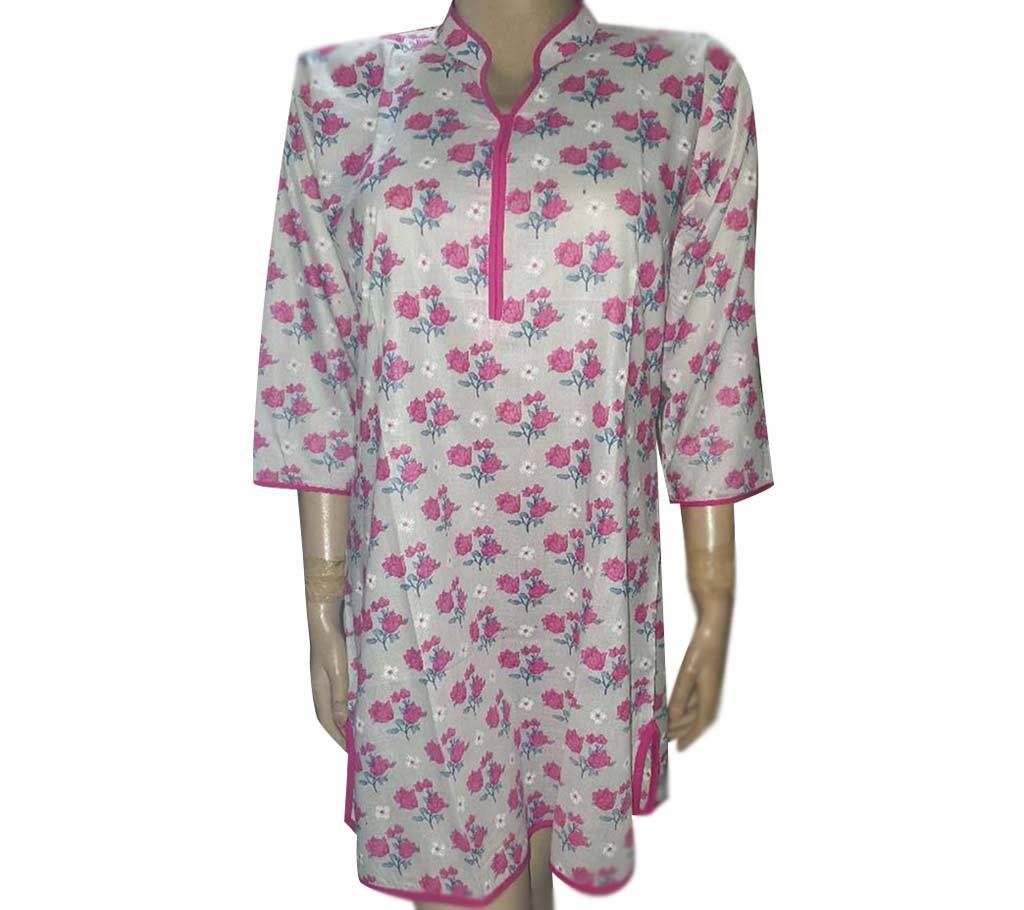 pure voile printed kurti
