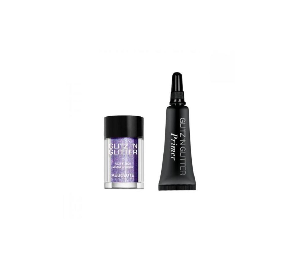 Absolute New York Loose Glitter & Primer Set  MFGG04 Sweet Lavender
