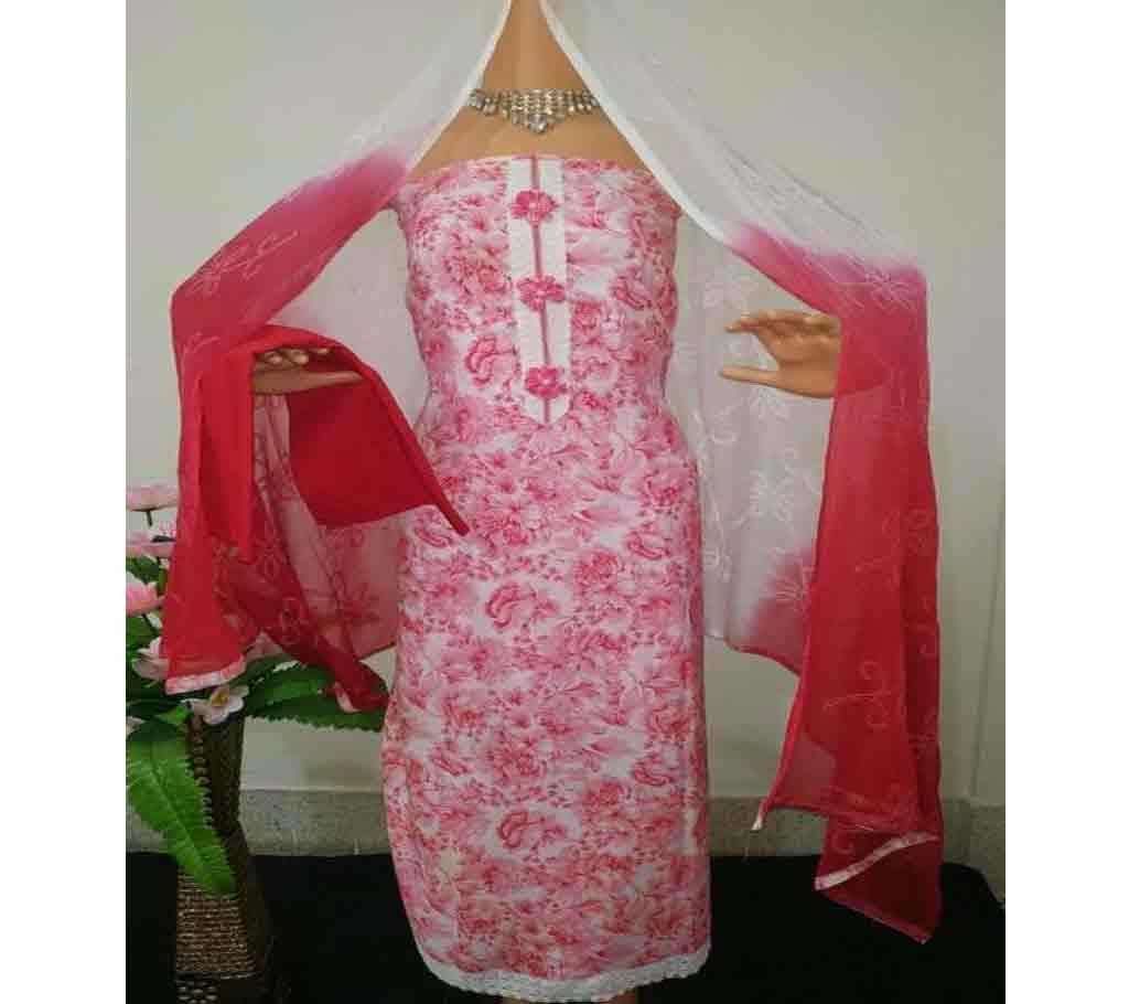 Unstitched Deshi Cotton 3pcs - 004 - NHF
