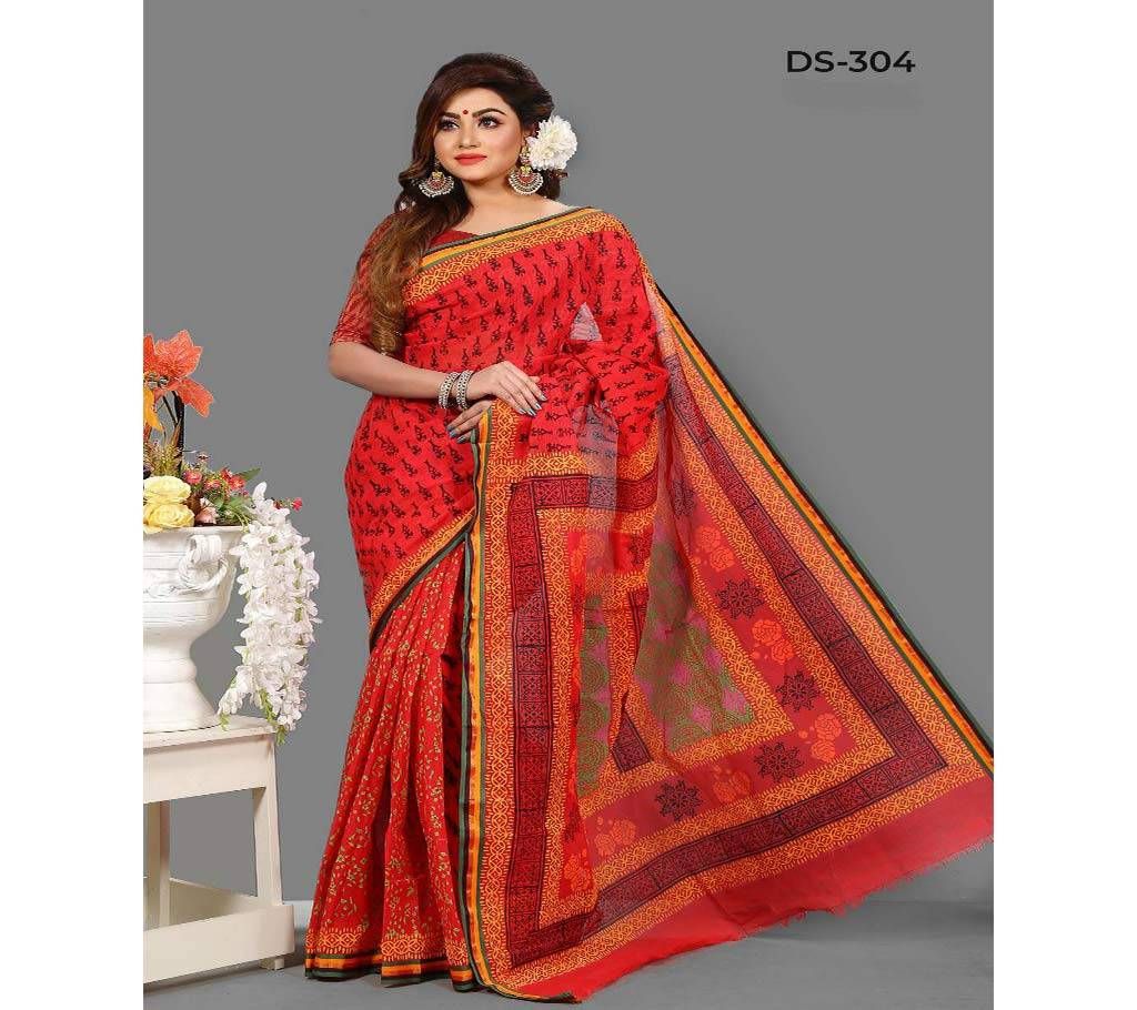 Coton Kota Special Block Saree
