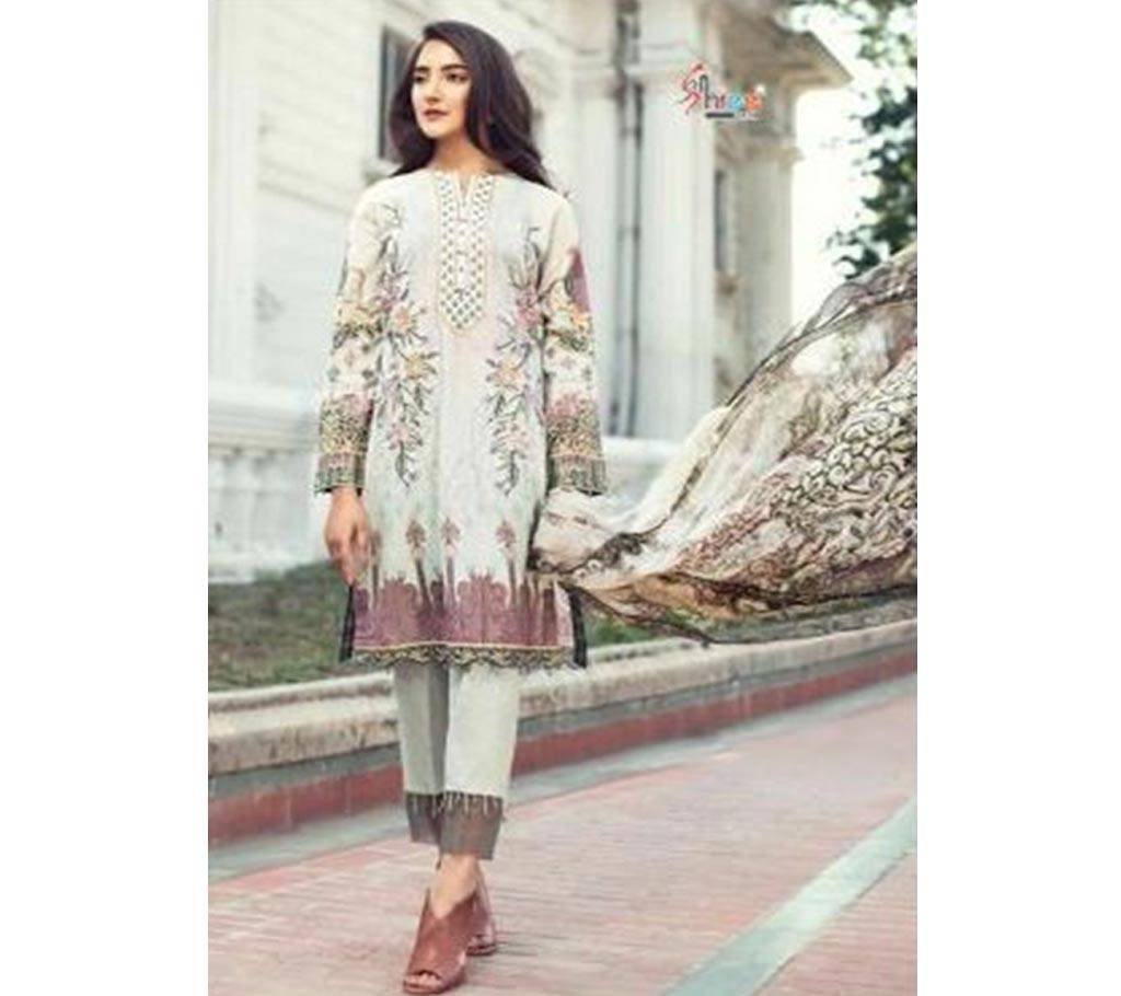 Firdous Exclusive Collection Unstitched Cotton 3Pcs- 6188