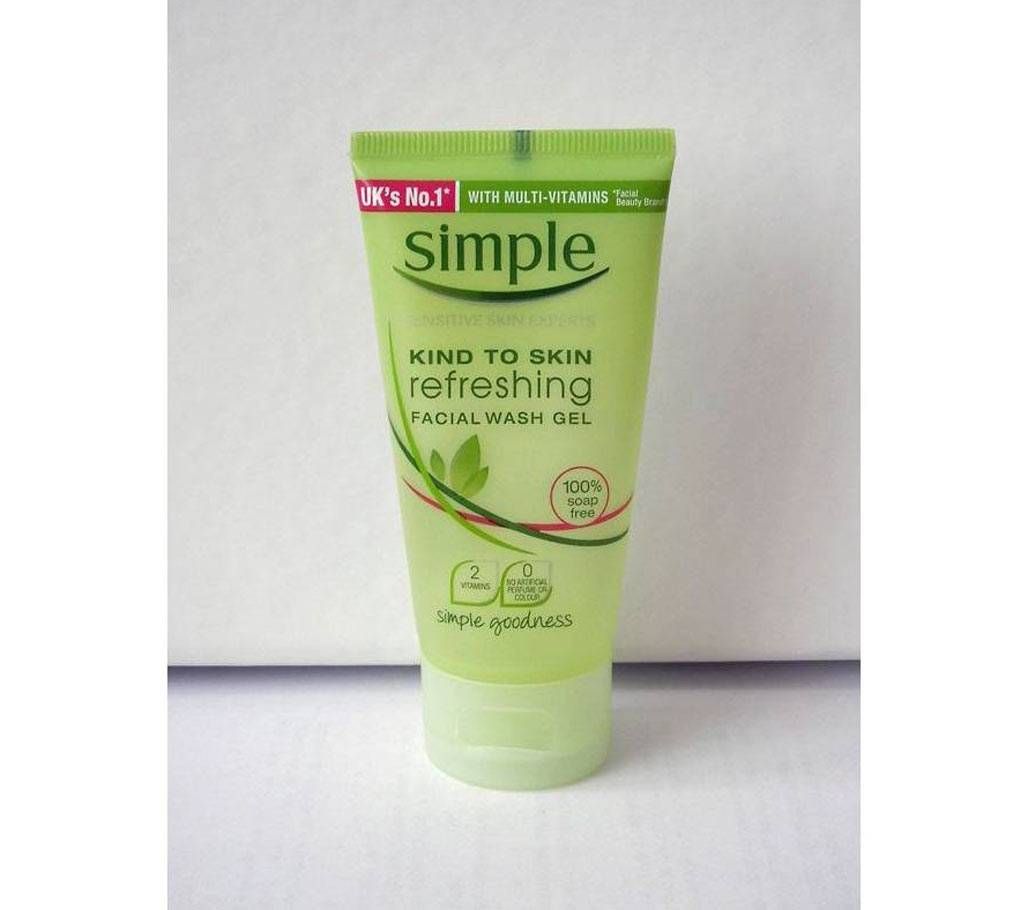 Simple Refreshing Facial Wash Gel 150ml UK 