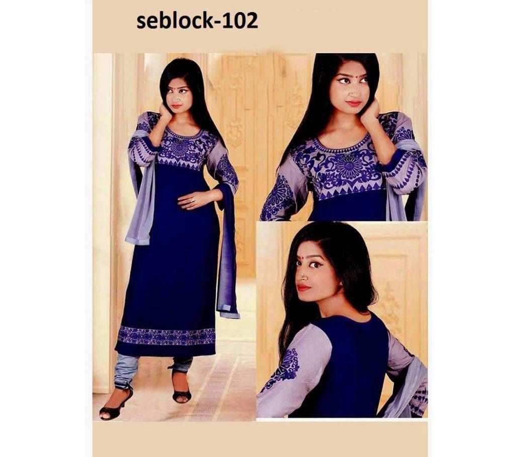 un stitched cotton block printed salwar kameez 