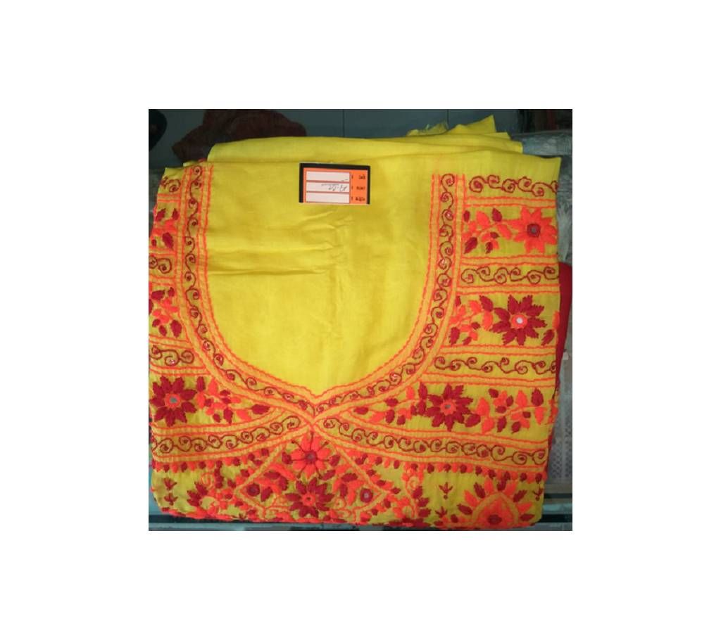 Yallow Dress Three Piece - Sutur kaj Handicraft