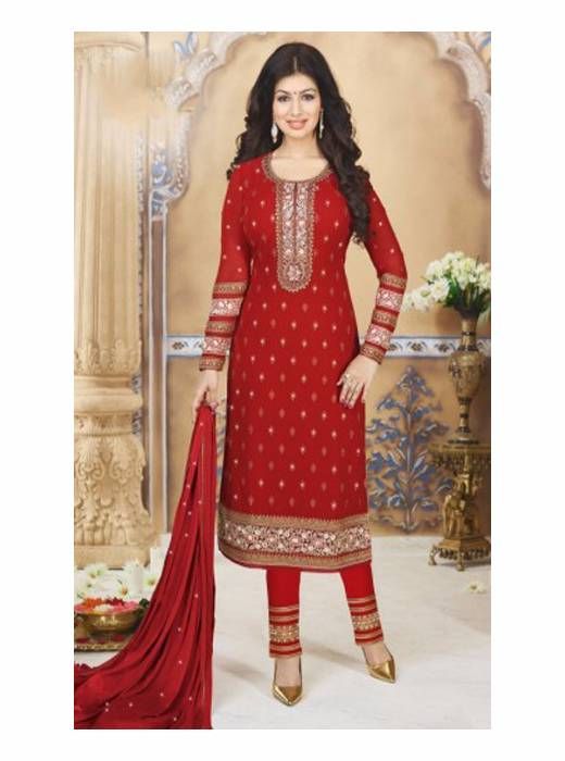 Unstitched Georgette Embroidery 3pcs Dress - Copy