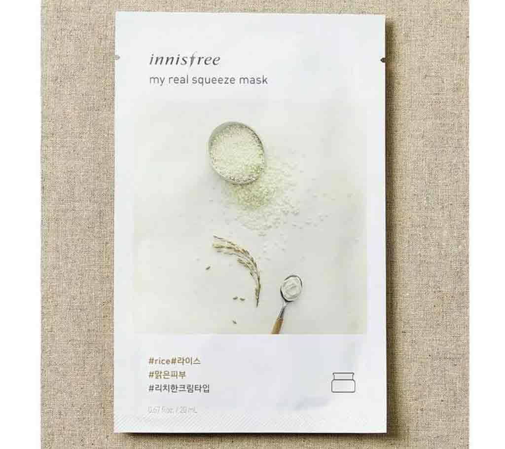 Innisfree (Korea), My Real Squeeze Mask Rice 1 Sheet 20 ml