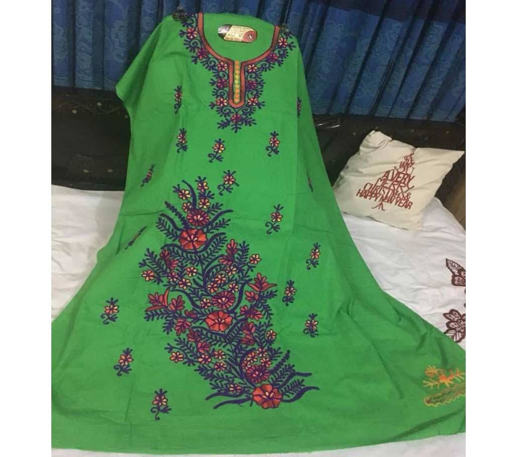 Unstitched Embroidery cotton One Piece