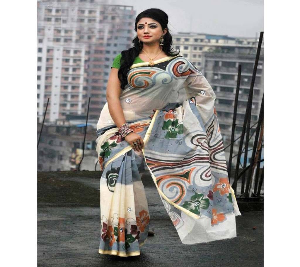 Cotton kota hand print Saree