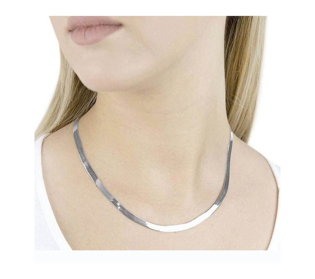 Silver Plated Pendant Chain For Women's