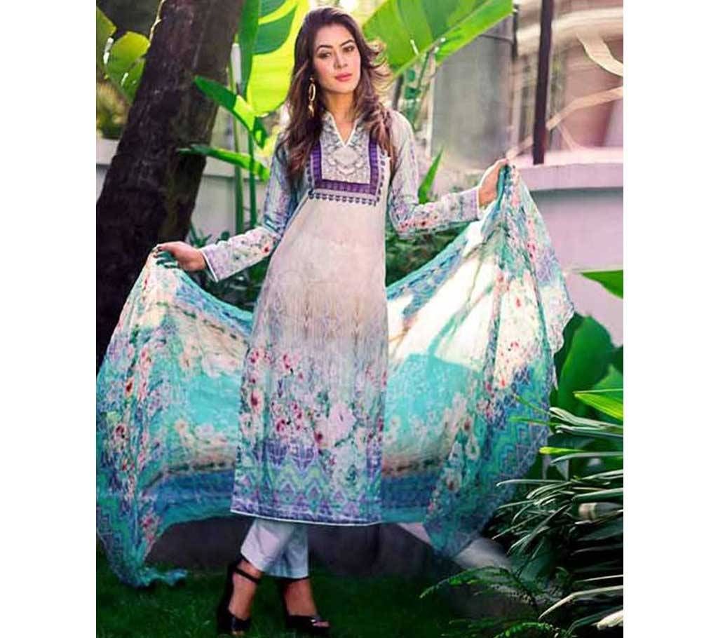 Digital Print Unstitched Salwar Kameez