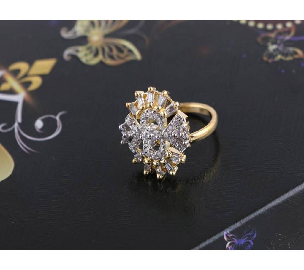 american diamond cut finger ring-664