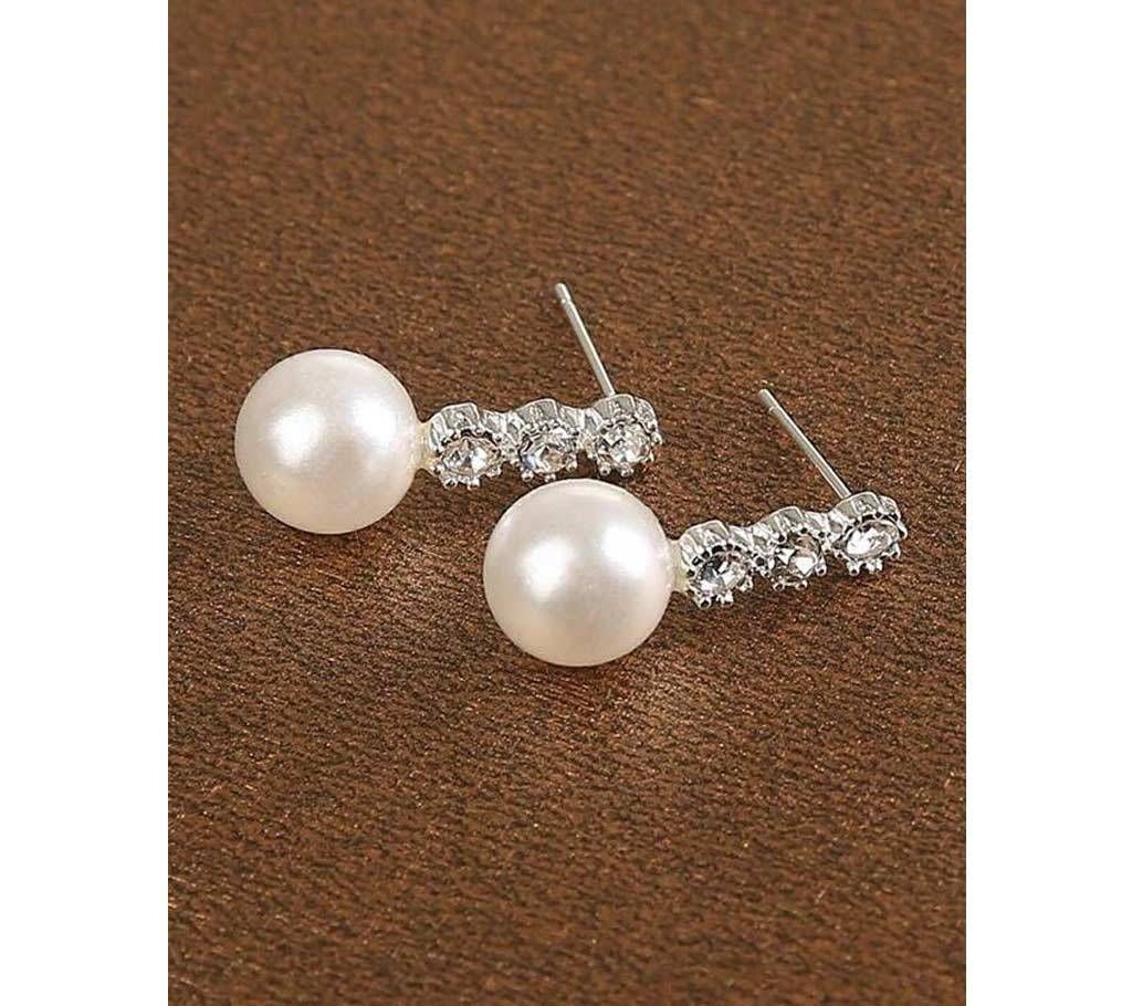 1pair Silvery Elegant Charming Pearl Ear ring