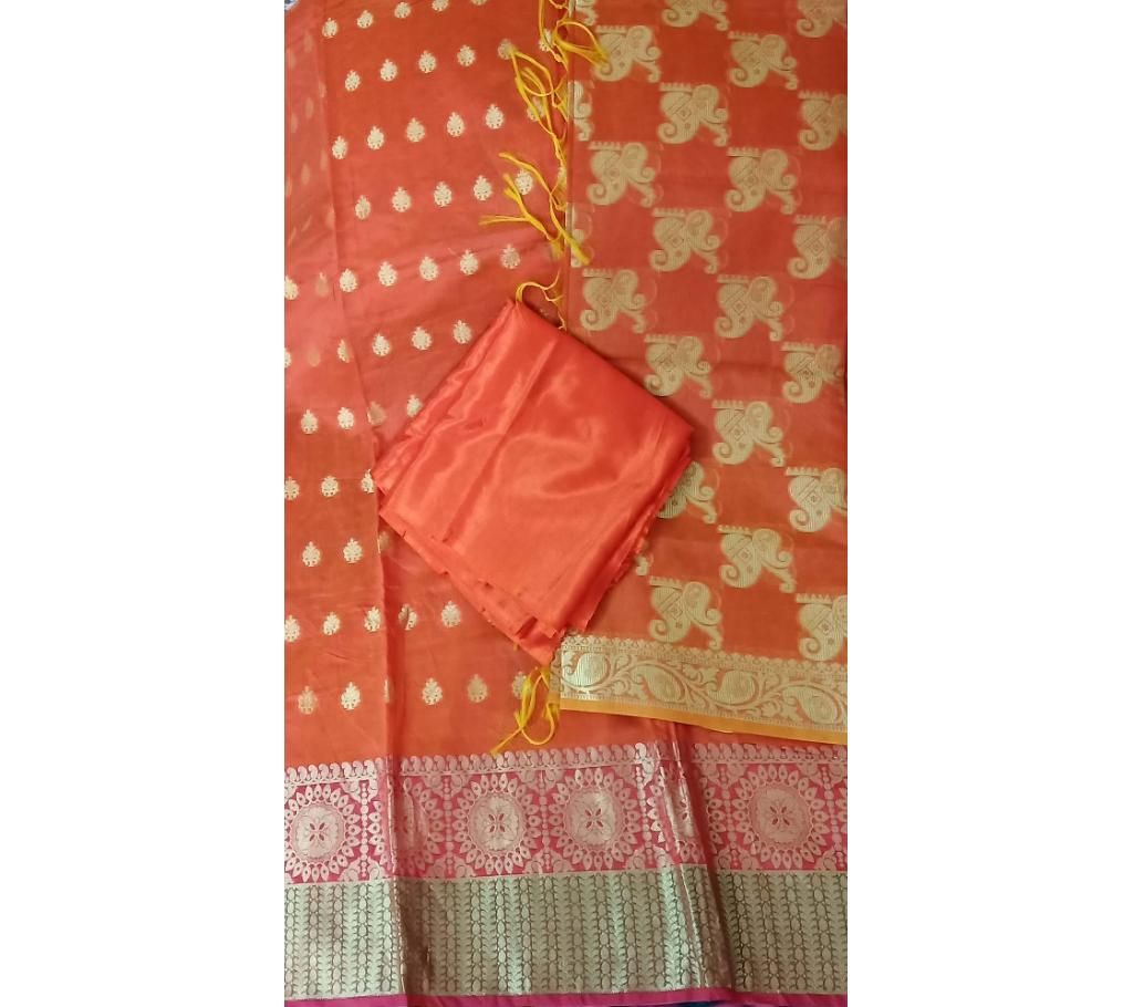 4 piece Indian chanderi silk katan