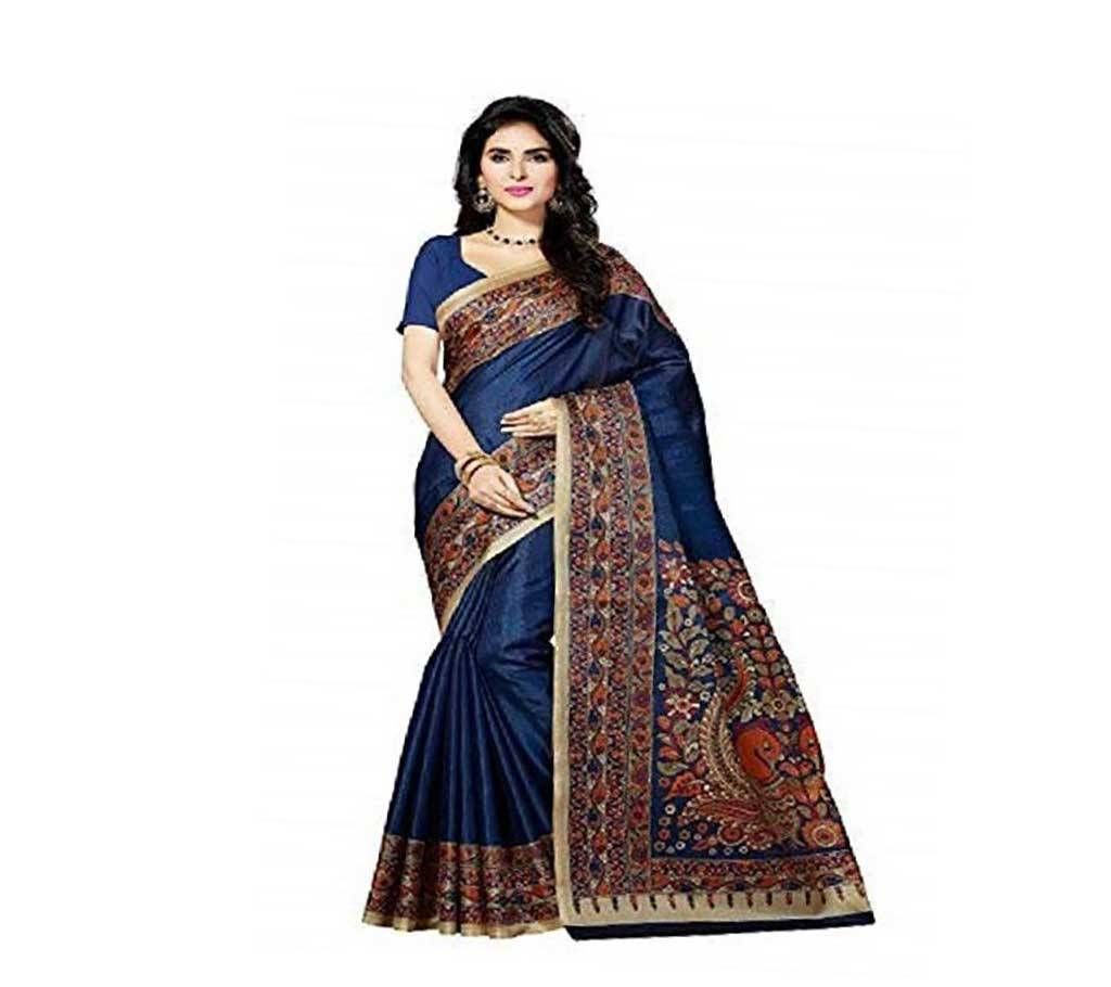 Womens Art Silk Saree with Blouse Piece  blue