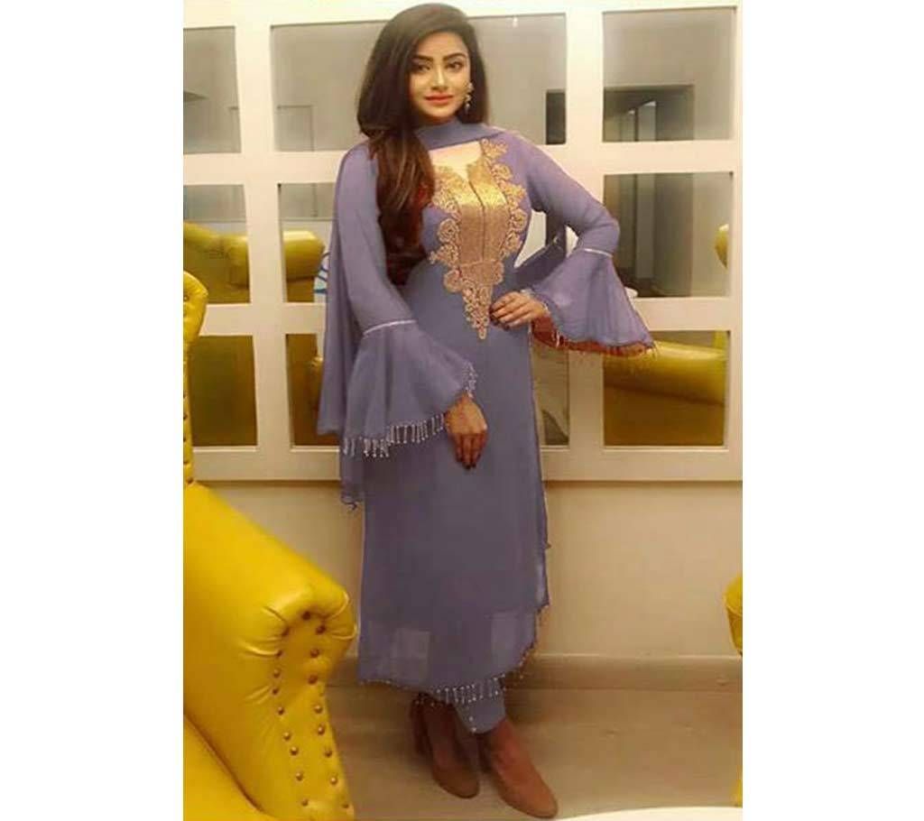 Semi Stitched indian weightless Georgette  3 Pcs 