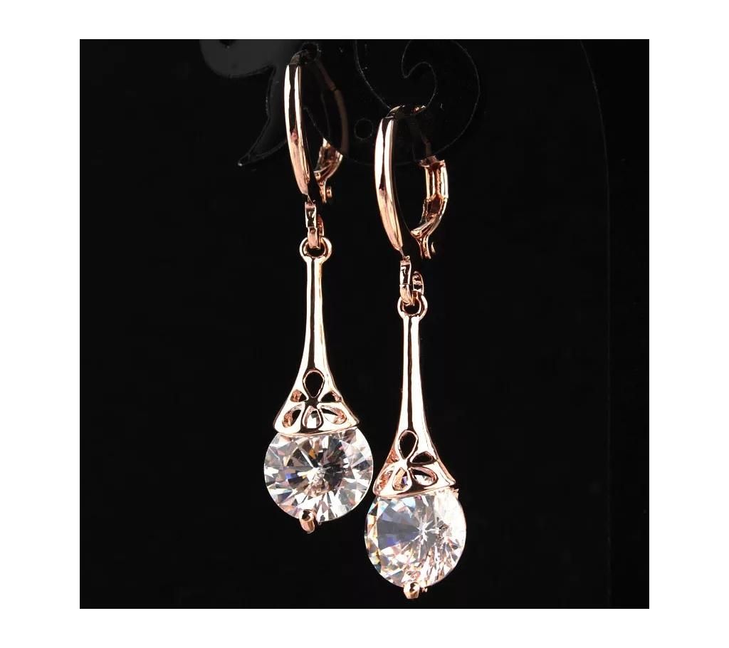 Stone Crystal Pierced Dangle Drop Earrings