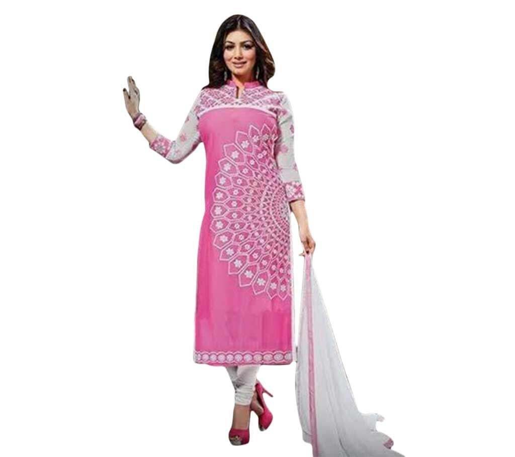 Unstitched block printed Rajdhani voyel cotton Salwar Kameez stblock-317