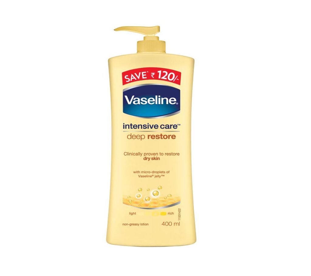 Vaseline Intensive care deep restore body lotion 400ml - India