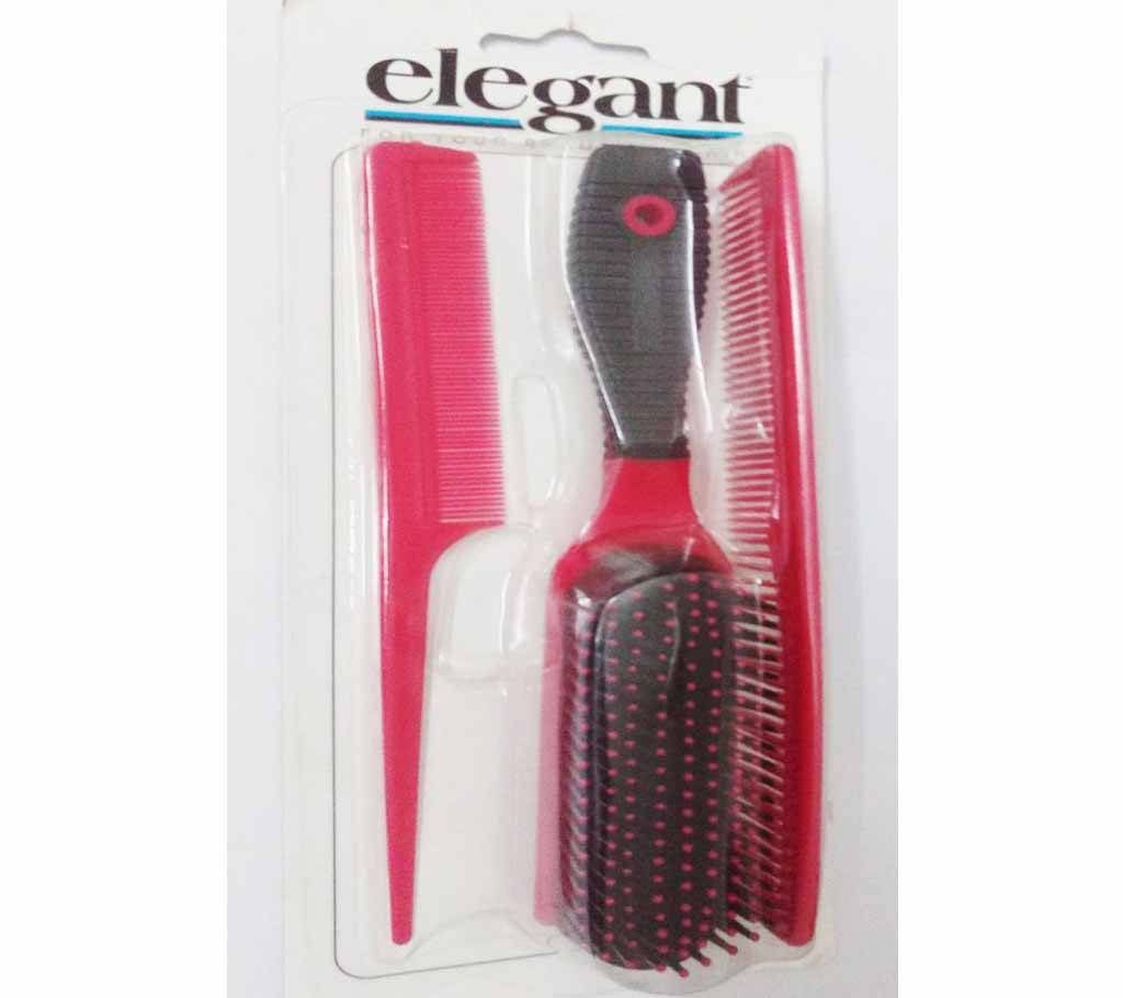 Hair Brush and Comb set of 3