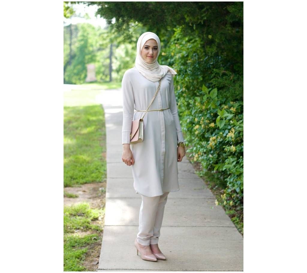 White China Linen Borka For Women