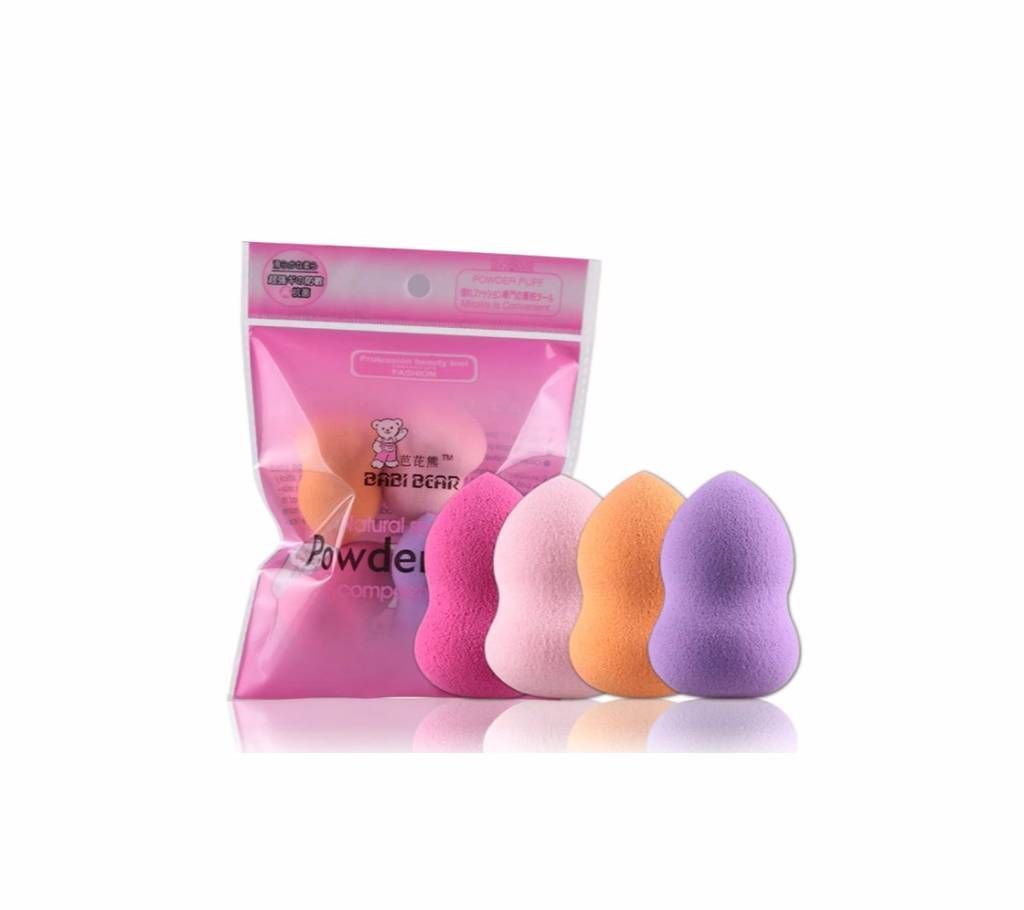 4 Color Mini Drop Gourd Makeup Sponge Puff Set