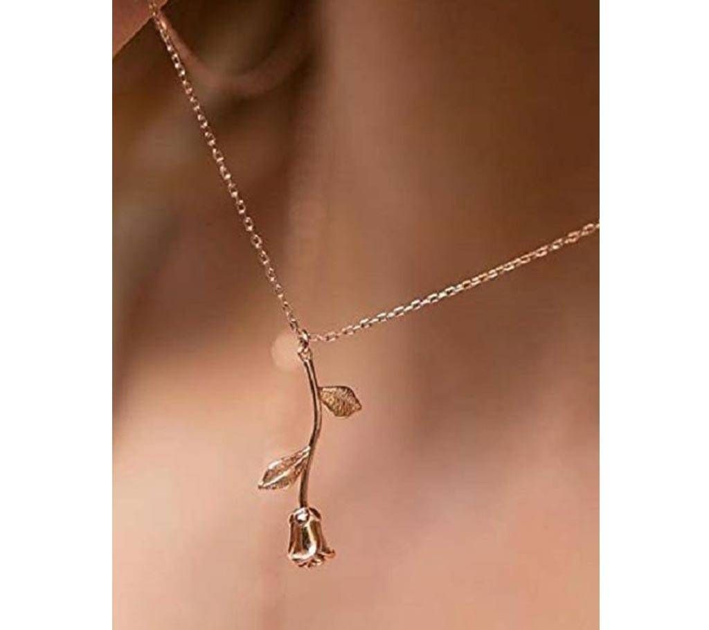Rose Flower Pendant with neck chain