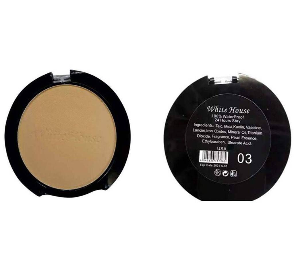White house 100% waterproof 24H stay matte face powder no 03  0.13 gm USA