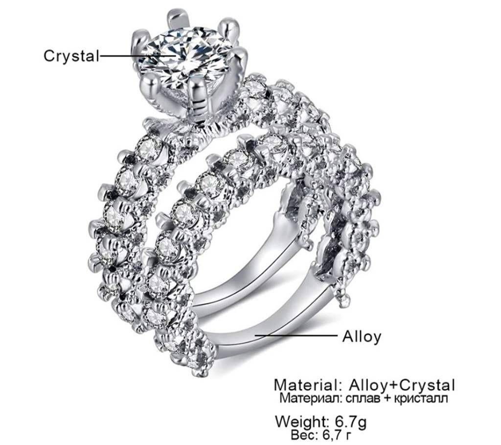 jewelry crystal ring set  pair ring for Couple