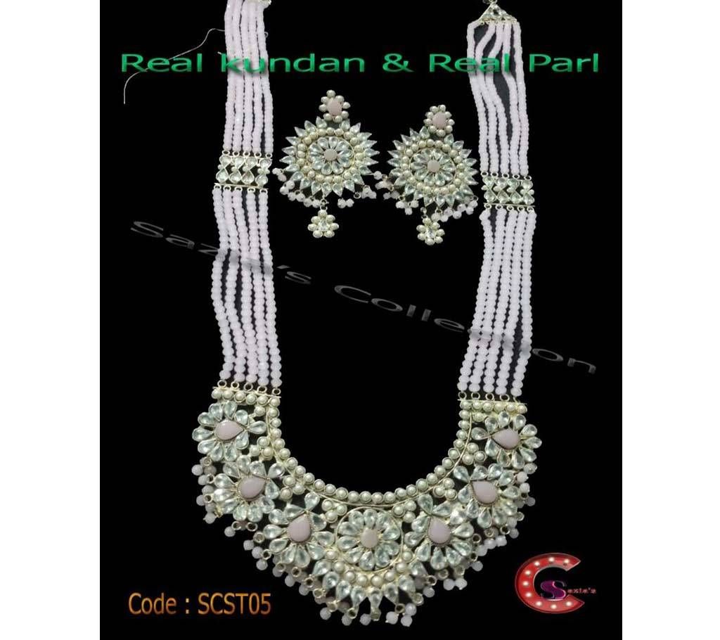 Gold Plated Torse Baby Pink,& Ade Stone Set