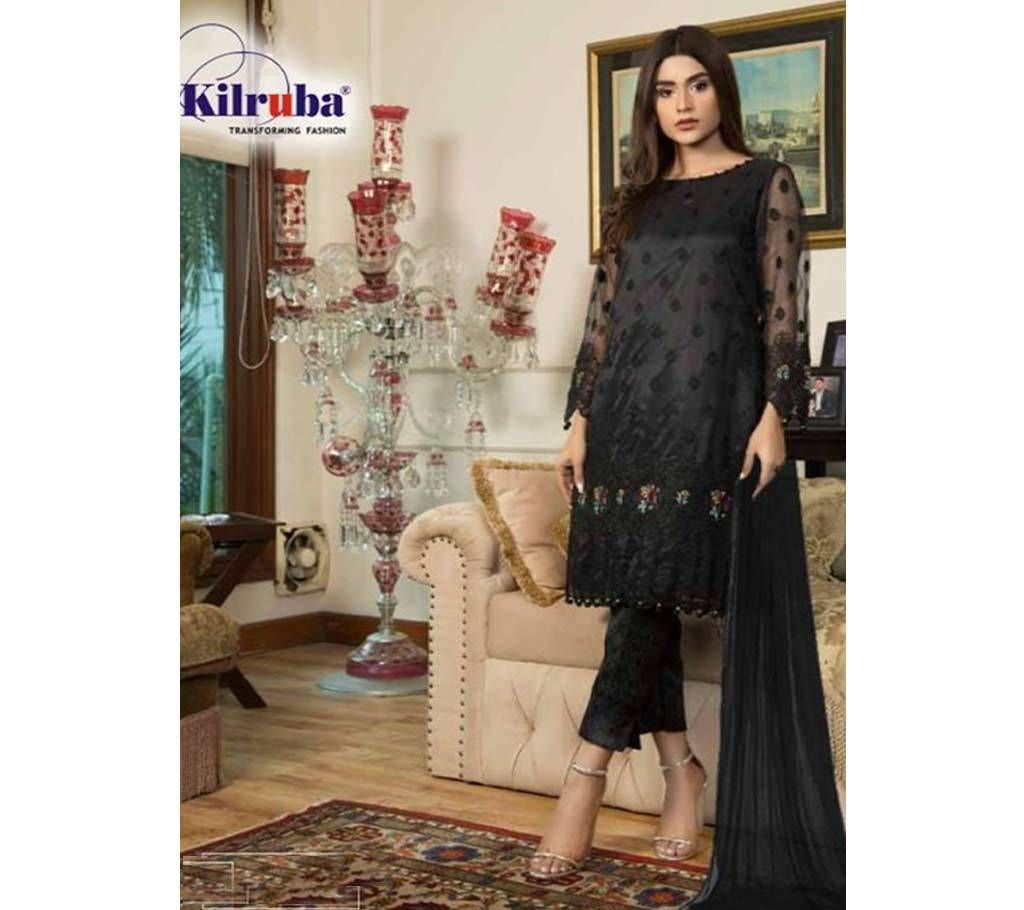 Unstitched Georgette 3Pcs Kilruba Jannat Formal Collection Vol 2- 22004 - GBS