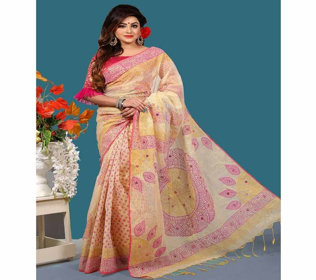 Tissue Silk Butics Saree bois-308 With Blouse Piece