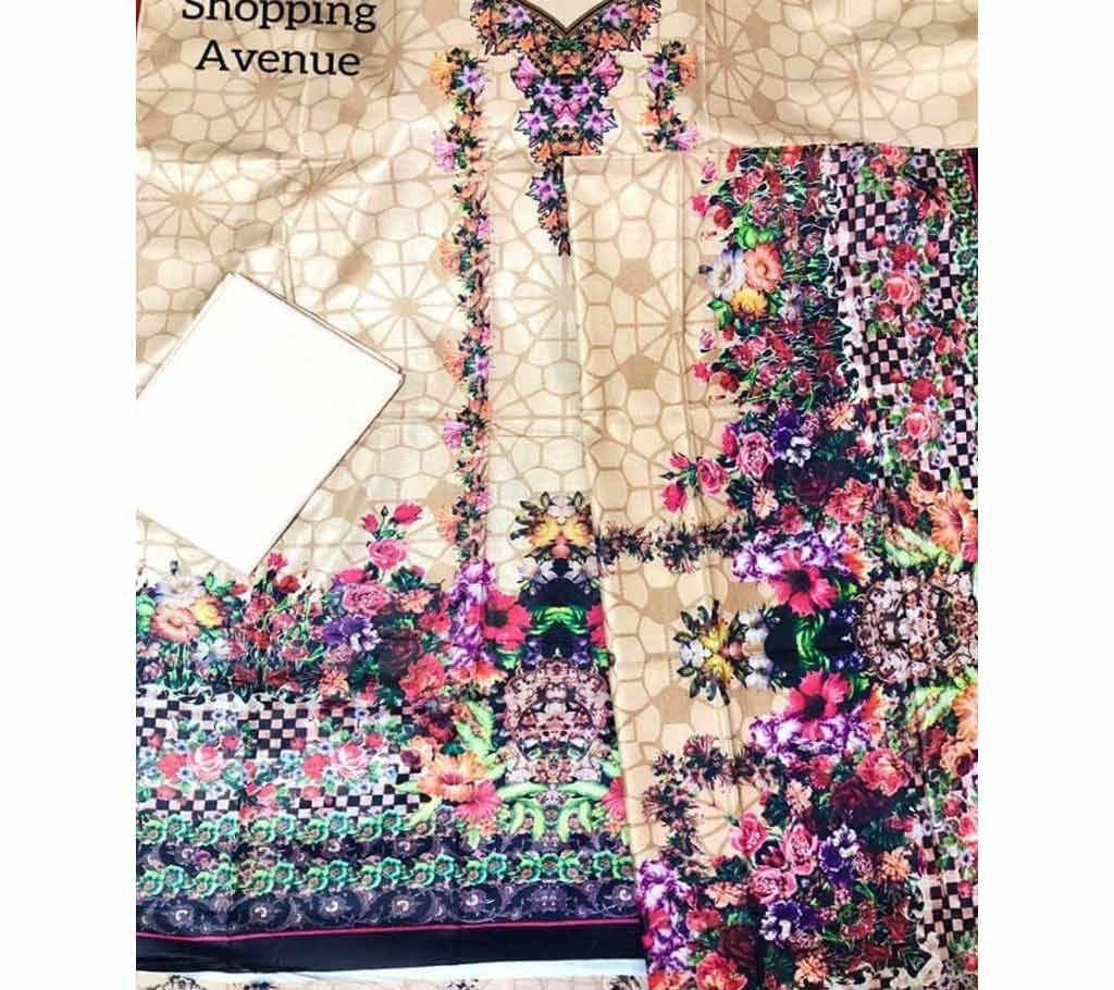 Unstitched Digital Printed Cotton 3pcs