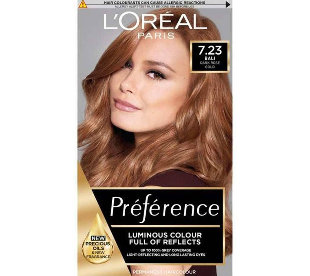 LOreal paris 7.23 Rose Gold preference luminous colour full of reflects- 8.22 Oz-France